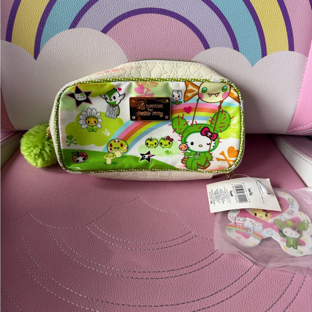 Tokidoki x Sanrio Hello kitty cactus pouch bag RARE HTF 2008 Y2K